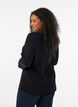 Strickjacke aus Feinstrick mit stoffbezogenen Kn&ouml;pfen, Schwarz, Model image number 2