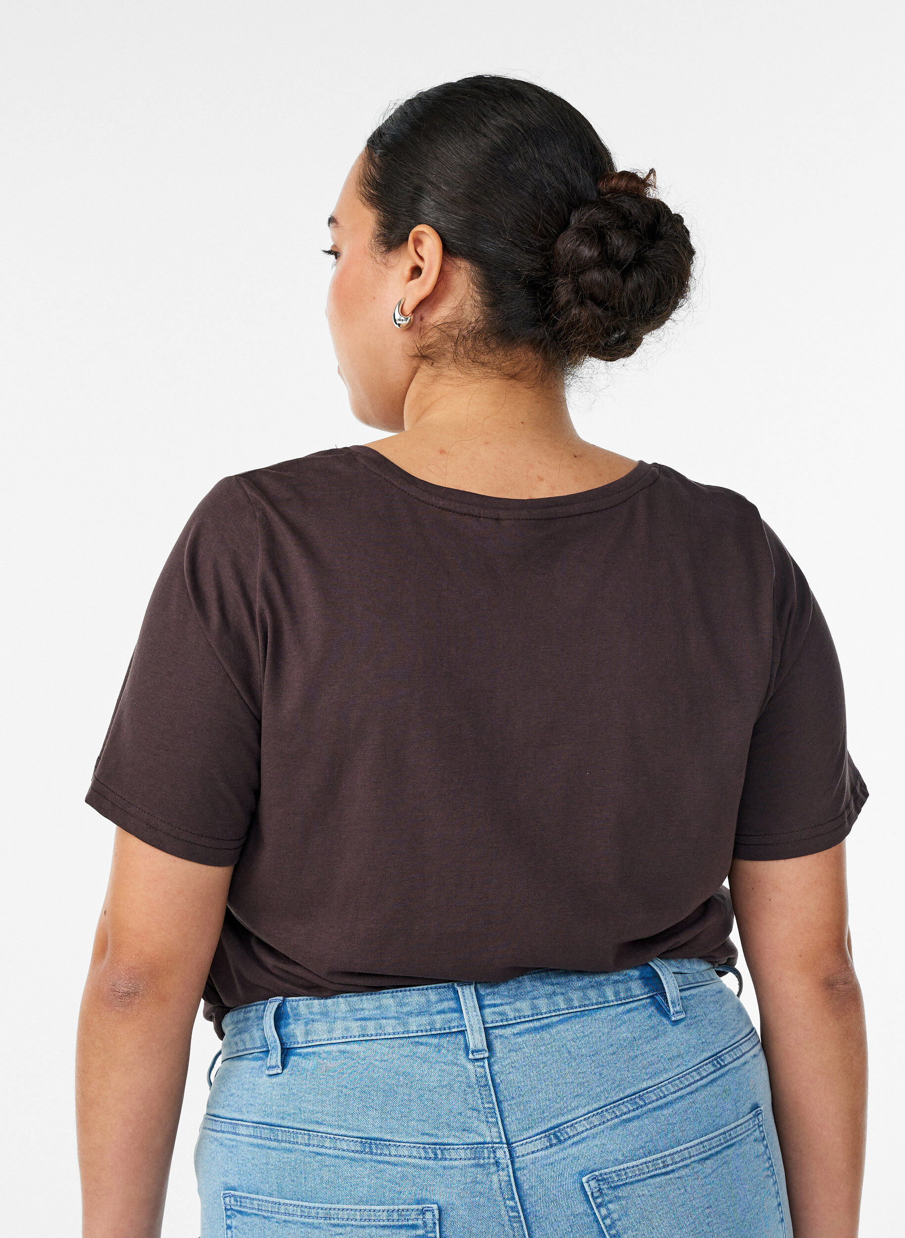 ZizziT-shirt imprim&eacute;, Marron, Model image number 2
