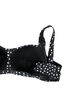 Bedrucktes Bikini-Top, Black White Dot, Packshot image number 3