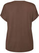 T-Shirt aus Viskose mit Glitzerstreifen, Braun, Packshot image number 1
