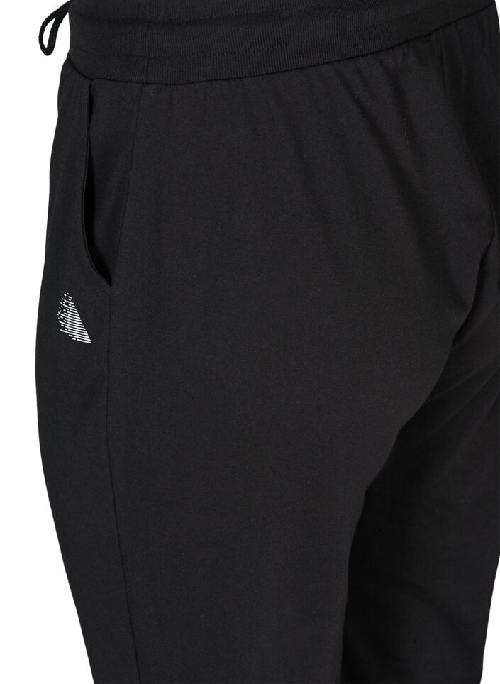 Lockere Trainingshose mit Taschen, Schwarz, Packshot image number 3