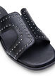 Flache Sandalen mit Nieten, Schwarz, Packshot image number 3