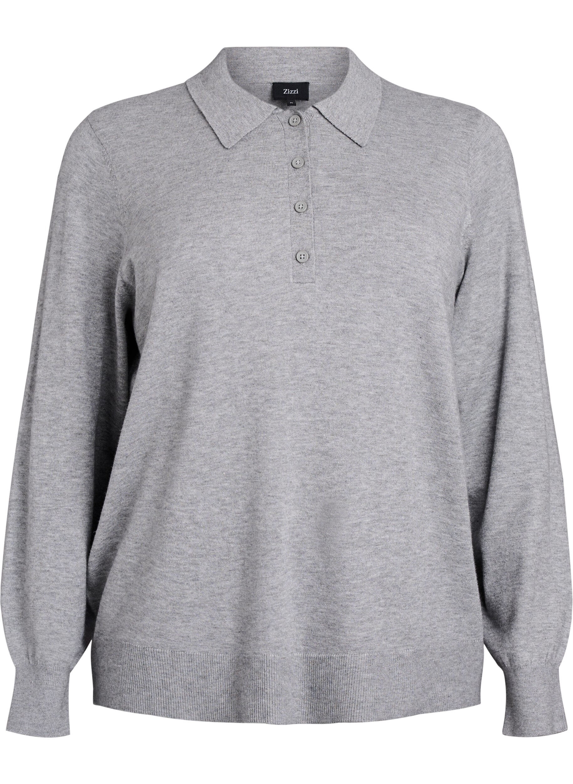 Strickbluse mit Kragen