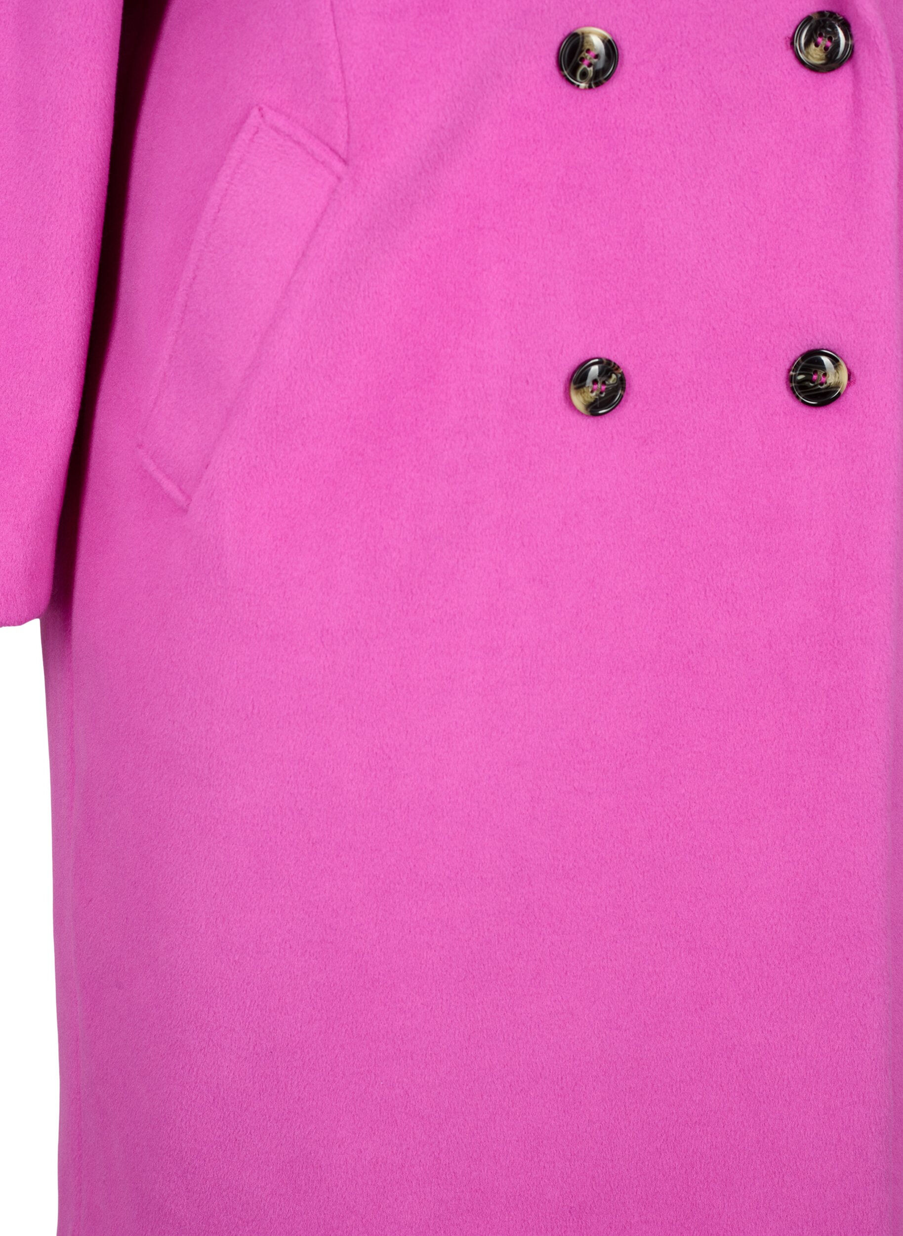 Zizzi Manteau &agrave; double boutonnage, Purple Orchid, Packshot image number 3