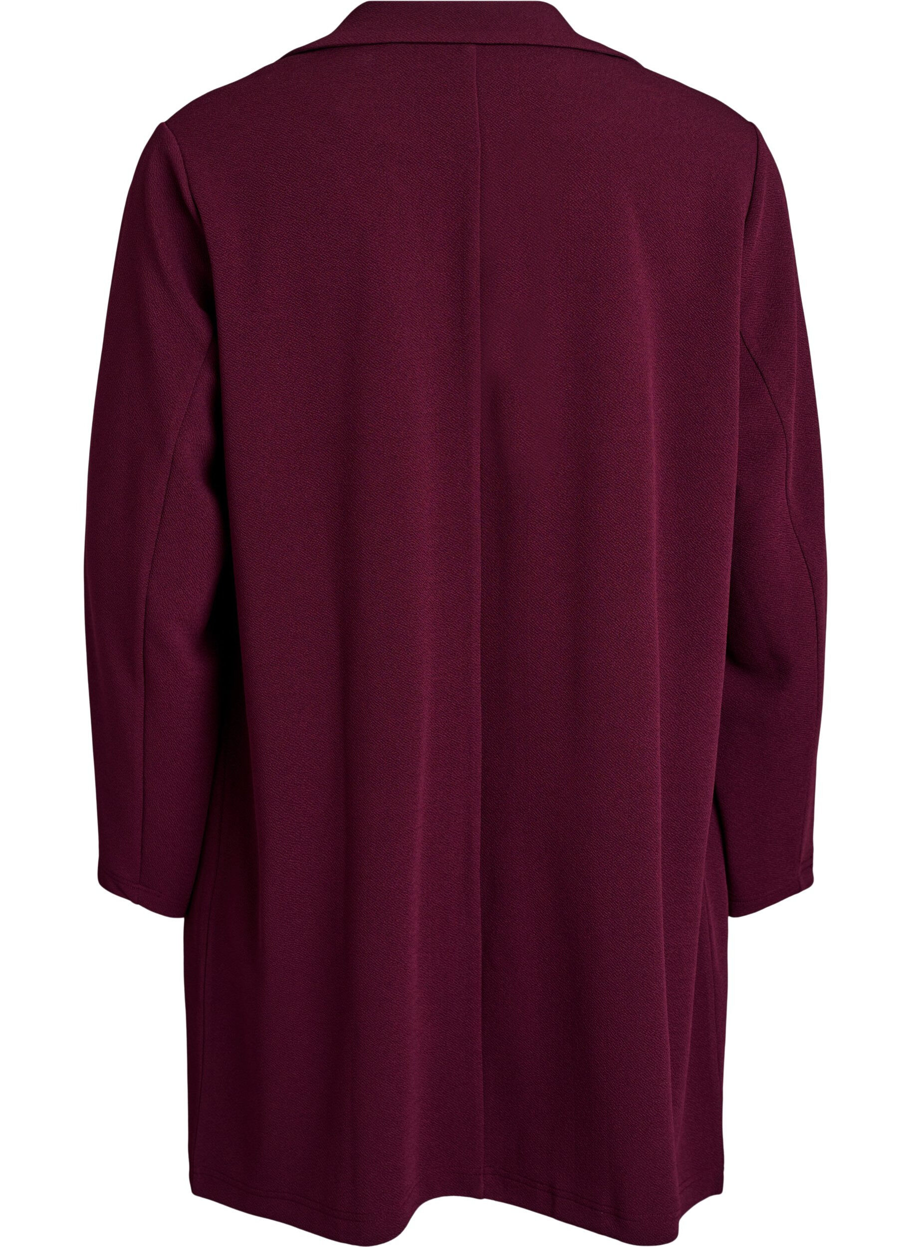 Zizzi FLASH - Blazer long avec des poches, Bordeaux, Packshot image number 1