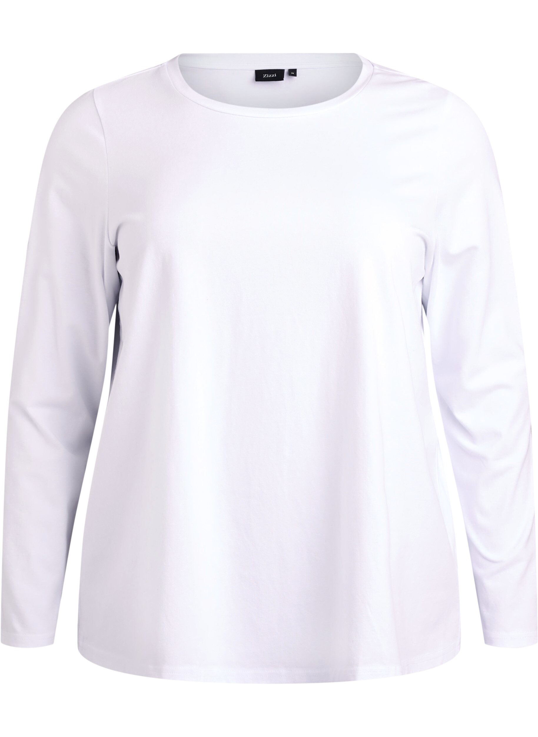 ZizziTop basic en jersey avec manches longues, Blanc, Packshot image number 0