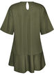 Kurzes Kleid mit lockerer Passform und R&uuml;schensaum, Gr&uuml;n, Packshot image number 1