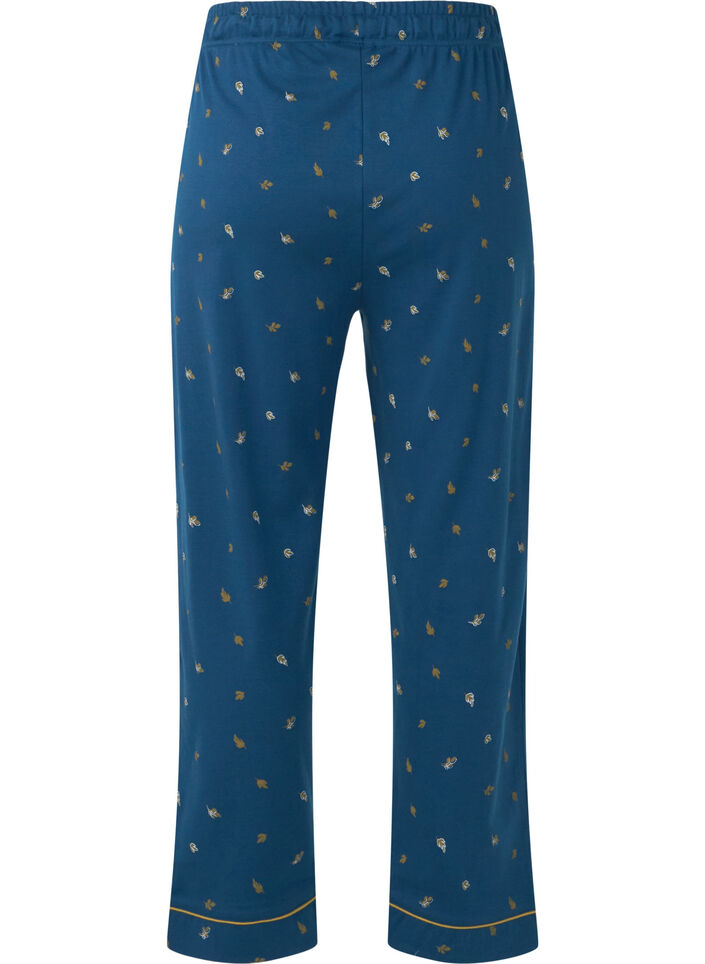 Bas de pyjama en coton imprimé, Blue Opal AOP, Packshot image number 1