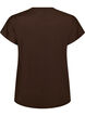 Einfarbiges Trainings-T-Shirt, Braun, Packshot image number 1