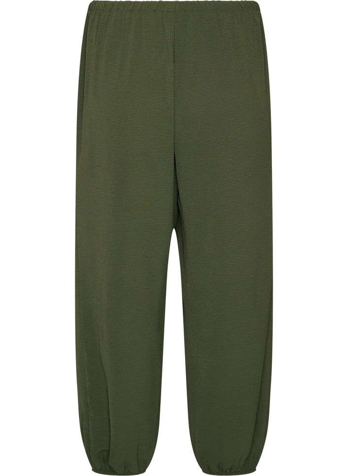 Pantalon balloon taille haute, Vert, Packshot image number 1
