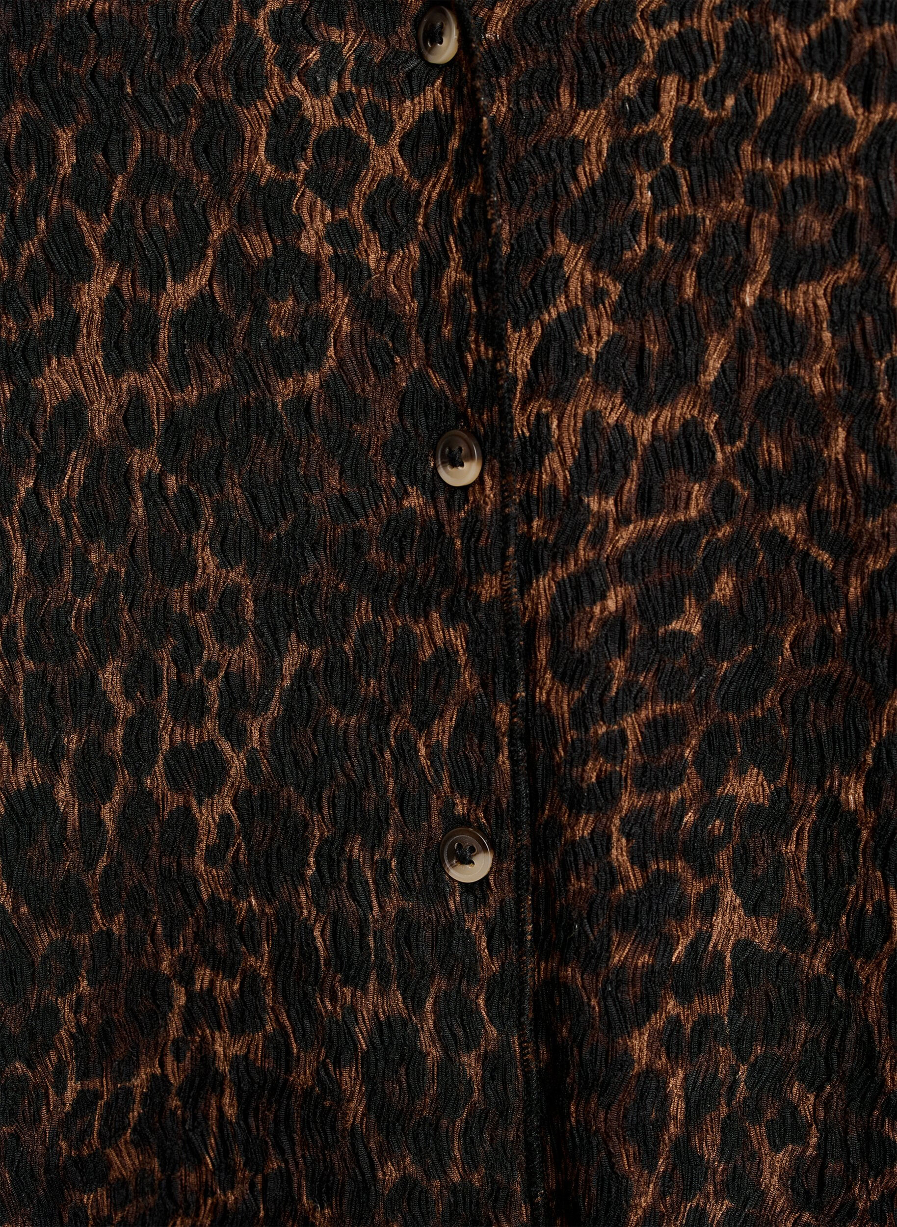 Zizzi Top sans manches &agrave; texture ondul&eacute;e et fermeture boutonn&eacute;e, Marron, Packshot image number 2