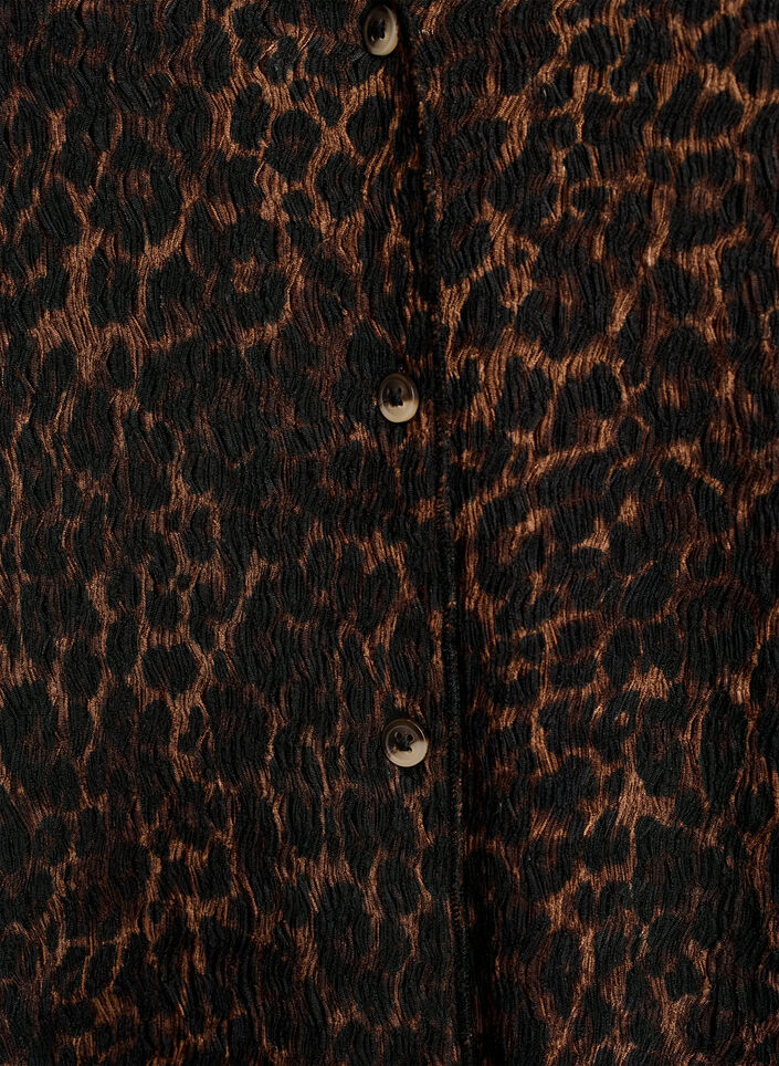 Top sans manches &agrave; texture ondul&eacute;e et fermeture boutonn&eacute;e, Marron, Packshot image number 2