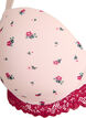 Soutien-gorge coqu&eacute; &agrave; imprim&eacute; floral et dentelle, Rose, Packshot image number 2