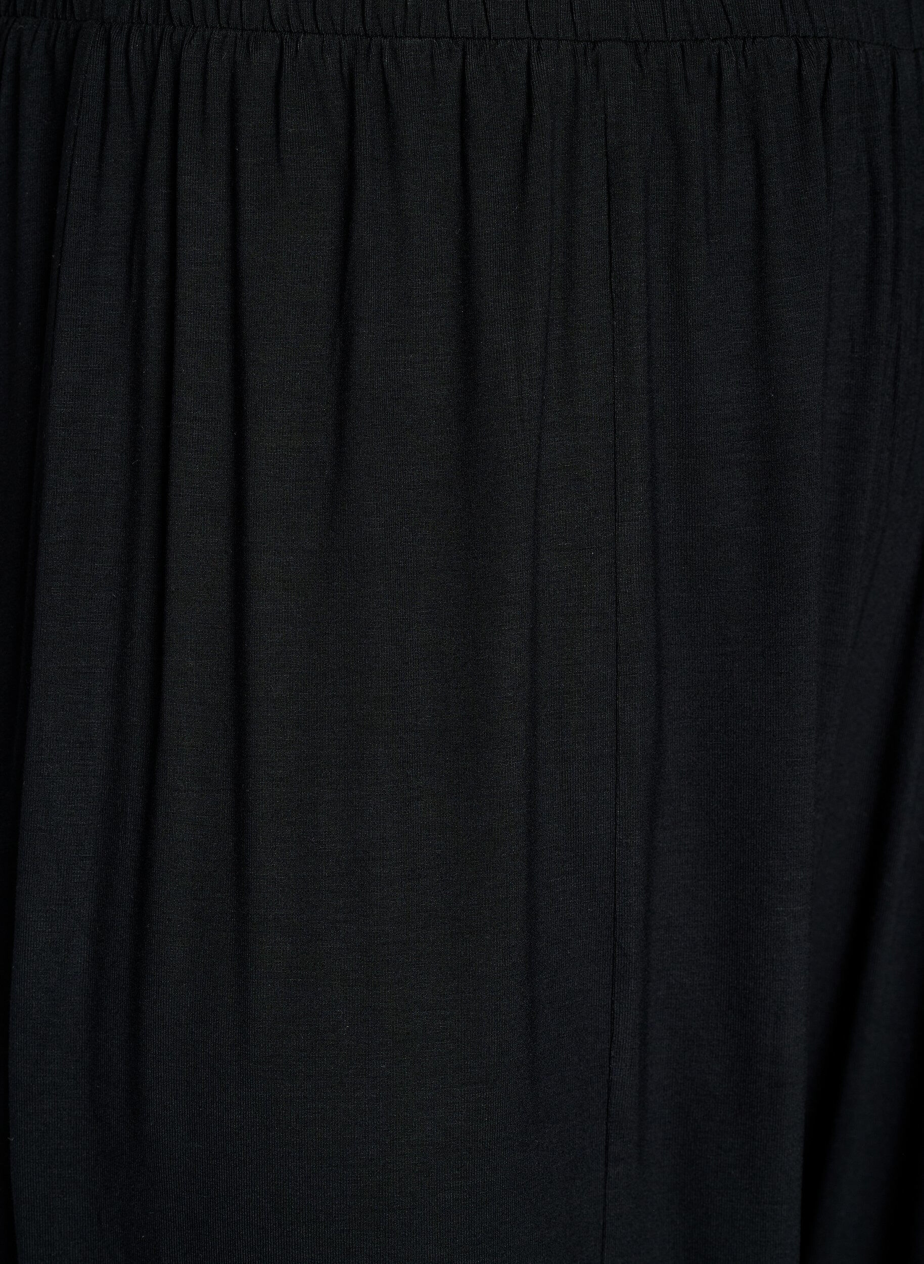 ZizziPantalon ballon taille haute en jersey, Noir, Packshot image number 2