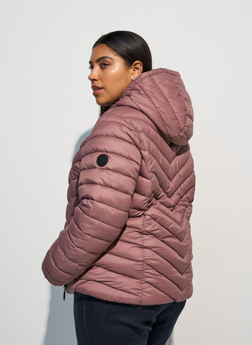 Veste l&eacute;g&egrave;re &agrave; capuche, Rose, Model image number 2