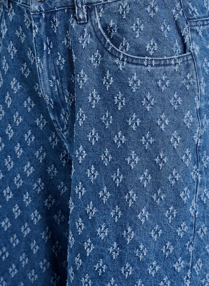 Myra Jeans mit weiter Passform und abgenutzter Optik, Blau, Packshot image number 2