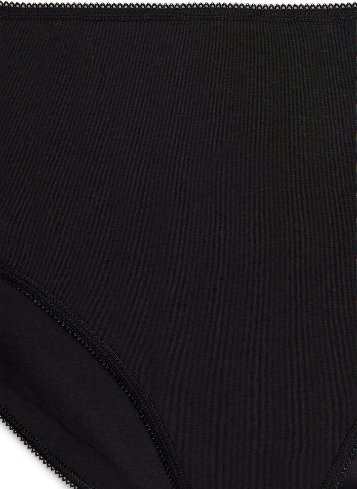 5-pack Bauwollunterhose mit normaler Taille, Schwarz, Packshot image number 3