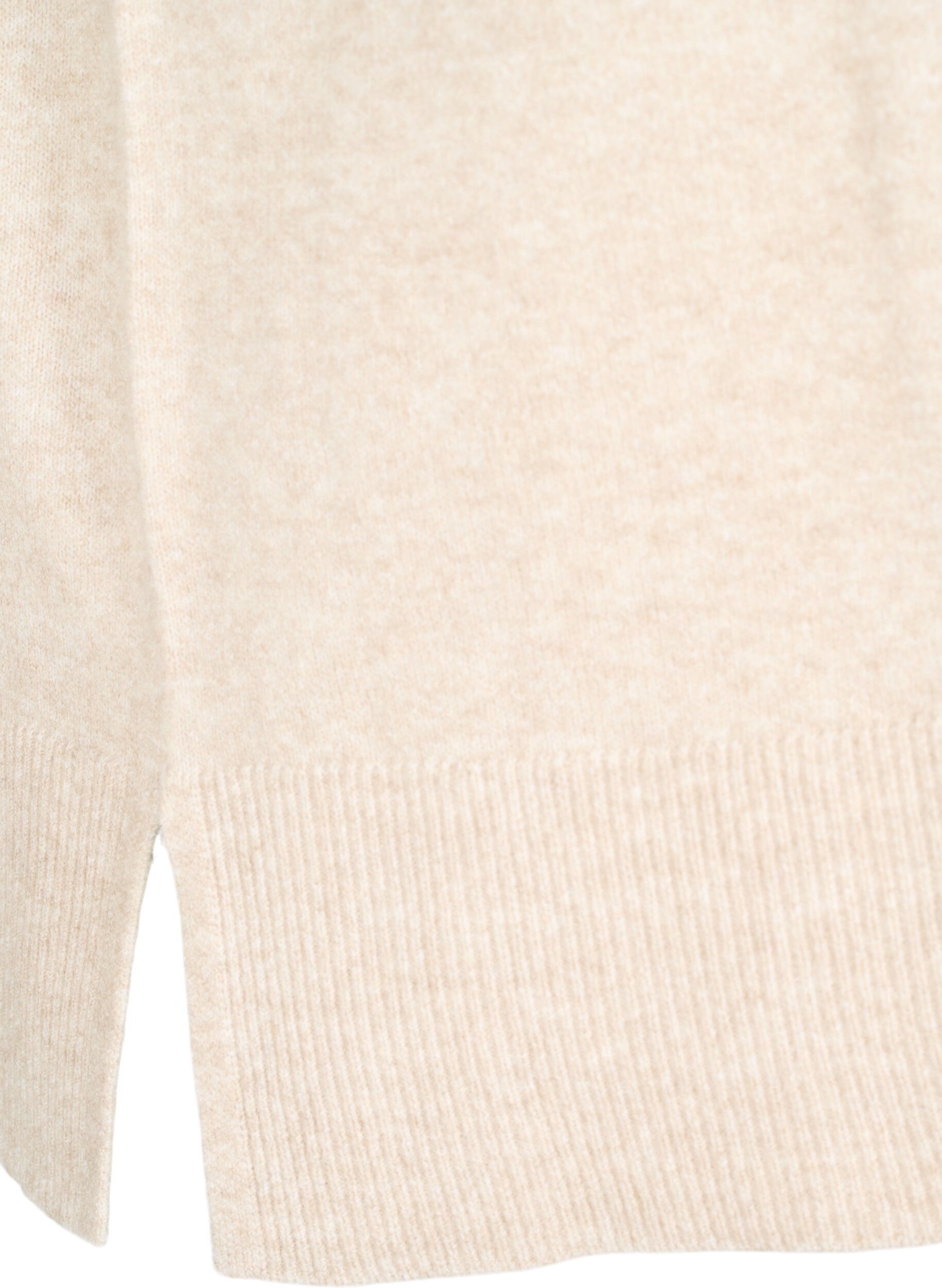 ZizziStrickweste mit Rippb&auml;ndern, Beige, Packshot image number 3