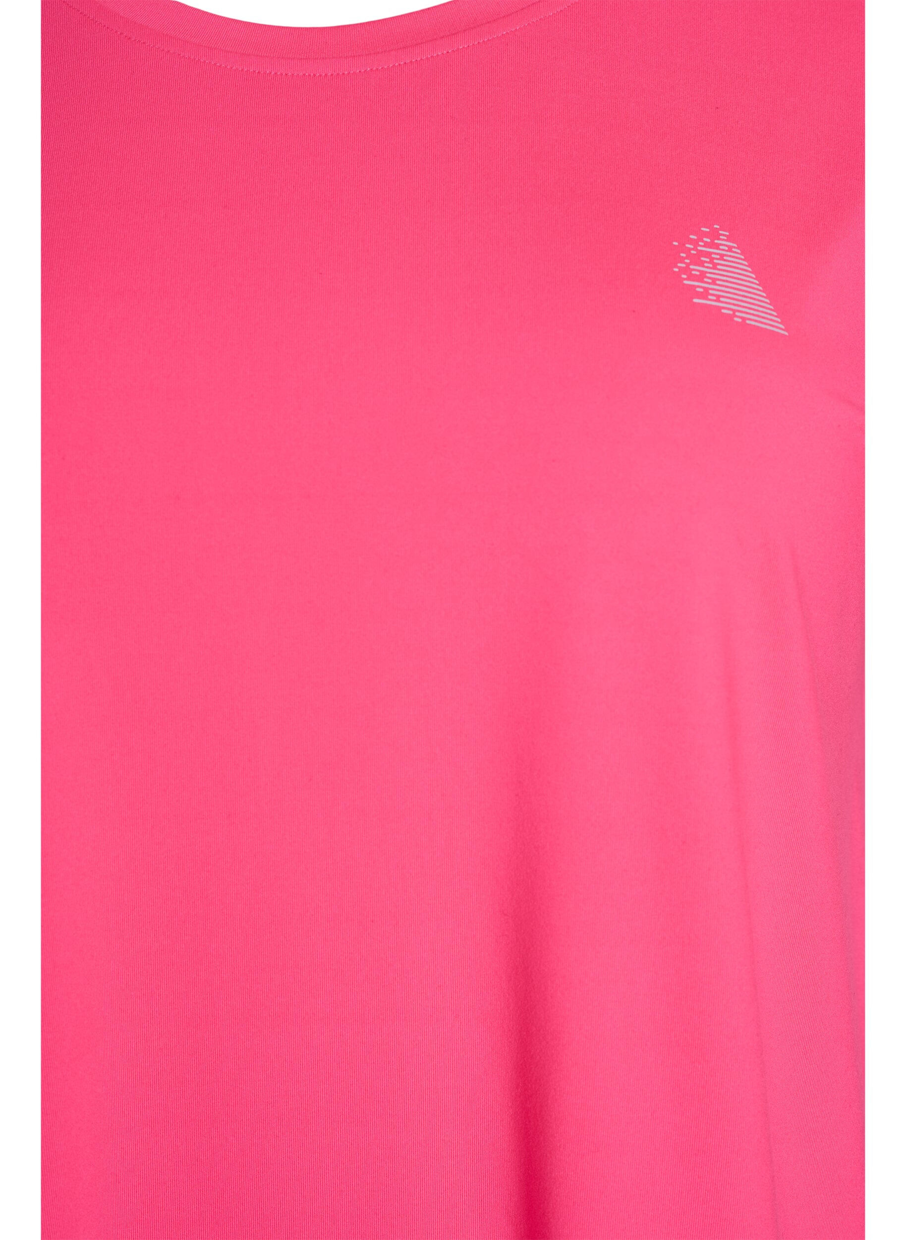 Zizzi Einfarbiges Trainings-T-Shirt, Pink, Packshot image number 2