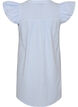 Gestreiftes Kleid aus Baumwolle mit R&uuml;schen und A-Linien-Schnitt, Blau, Packshot image number 1