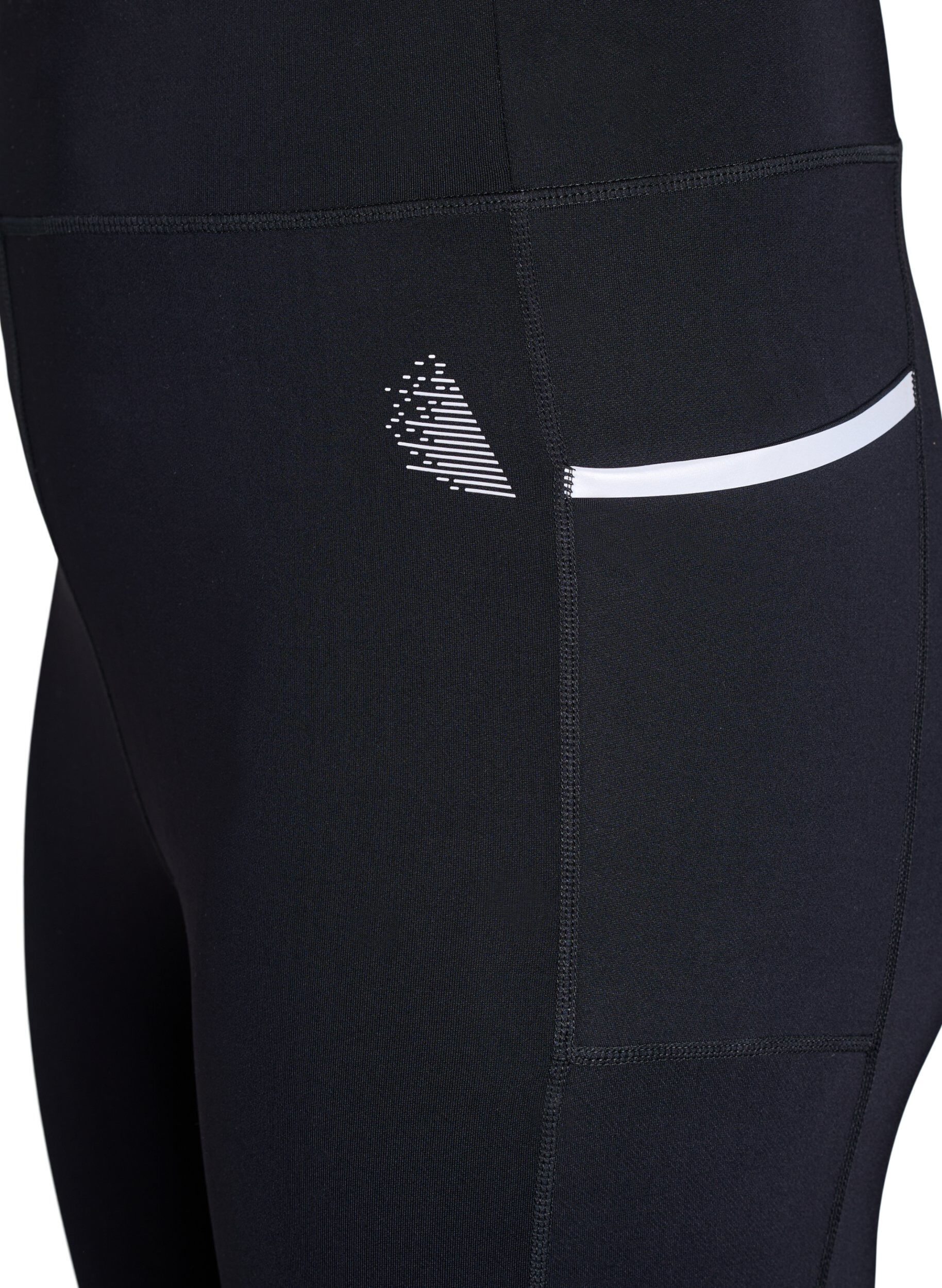 Zizzi Leggings de course &agrave; compression l&eacute;g&egrave;re et poches lat&eacute;rales, Noir, Packshot image number 2
