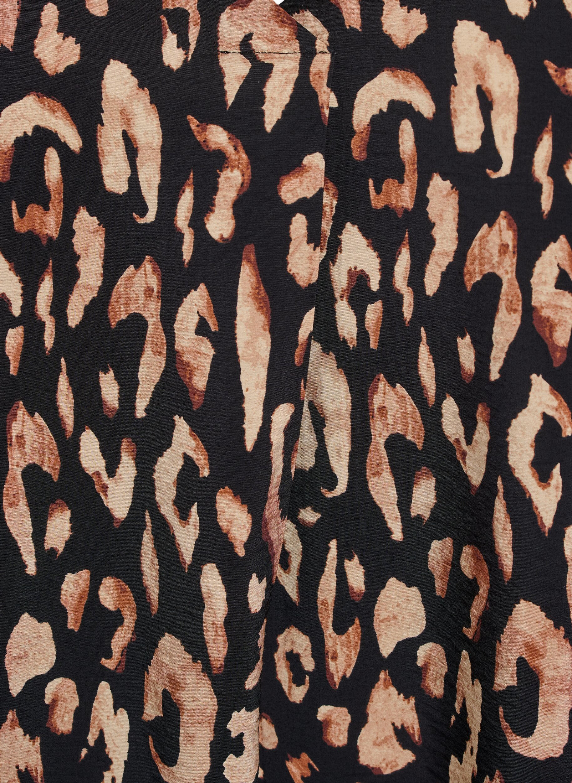 Zizzi Kleid aus Viskose mit V-Ausschnitt, Schwarz, Packshot image number 2