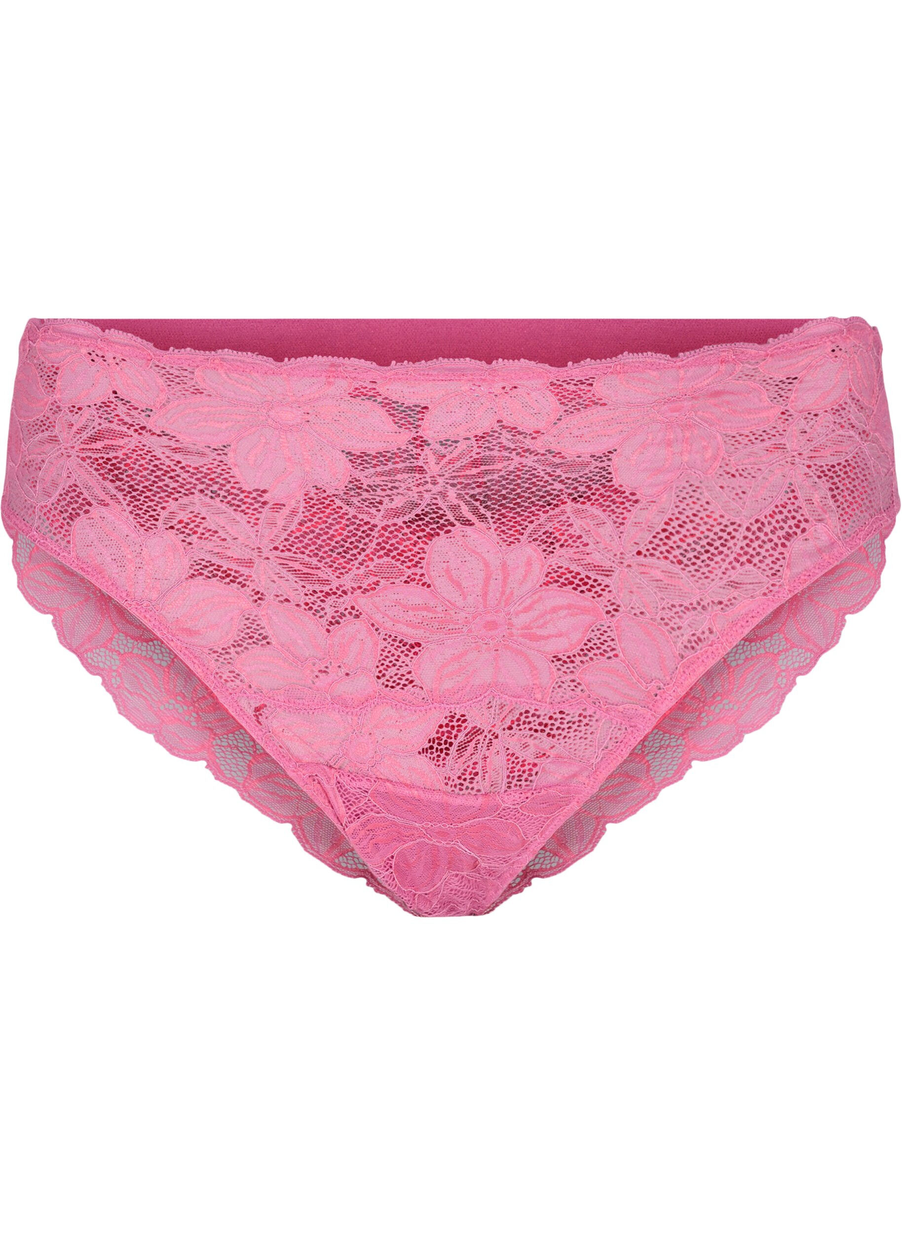 Zizzi Support the breasts - Culotte en dentelle Tai, Rose Ass., Packshot image number 0
