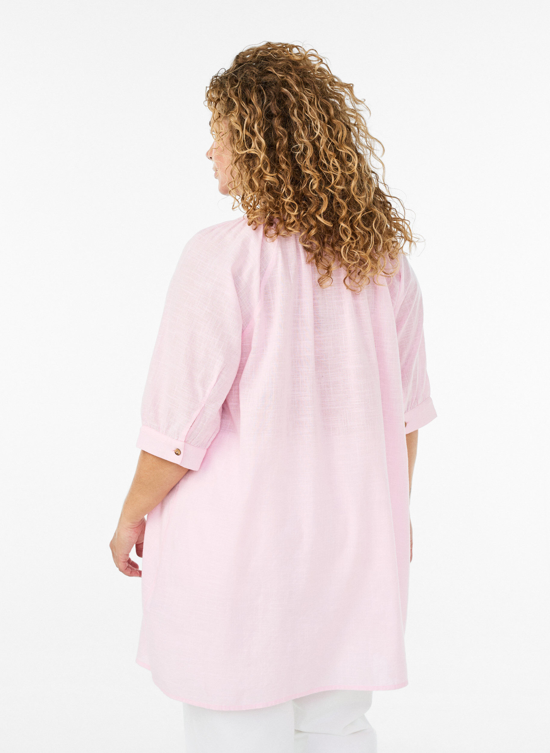 ZizziTunika aus Baumwolle mit V-Ausschnitt, Rot, Model image number 2