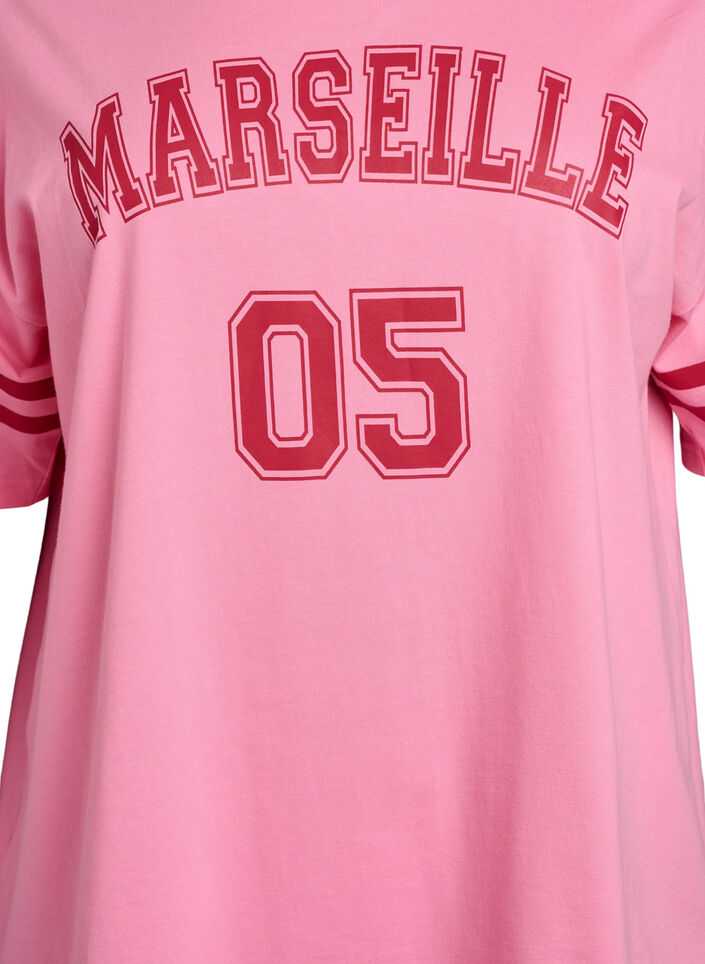 Sportliches Oversize-College-T-Shirt, Pink, Packshot image number 2