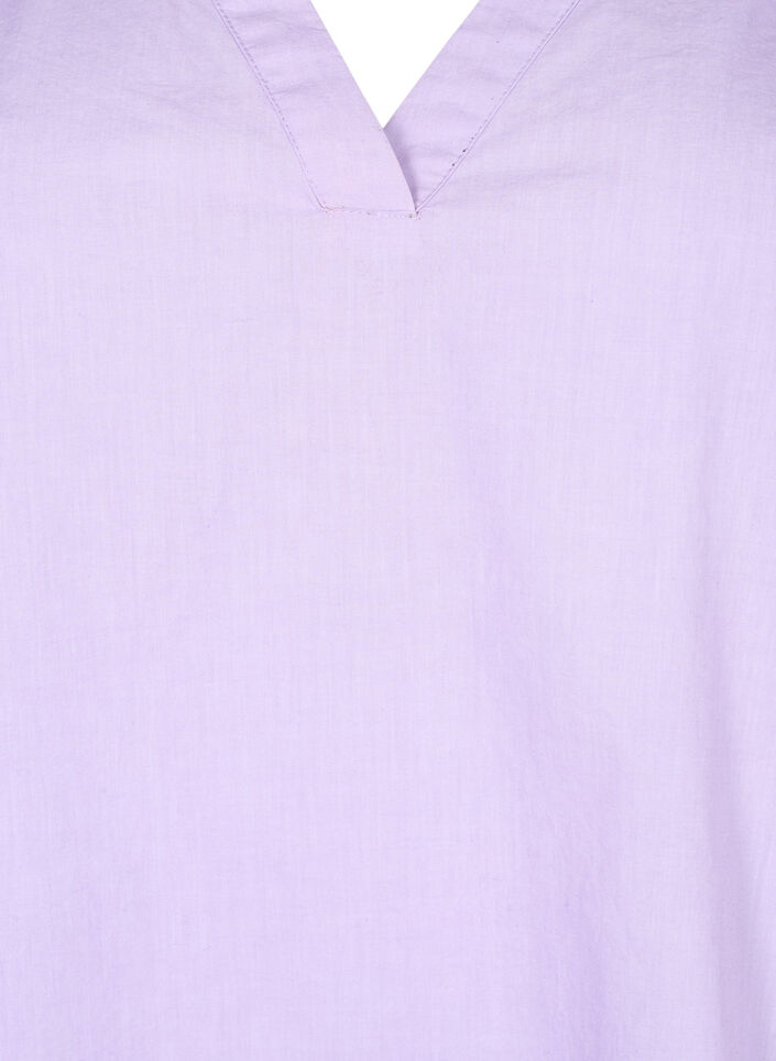 Top en coton sans manches avec volants, Violet, Packshot image number 2