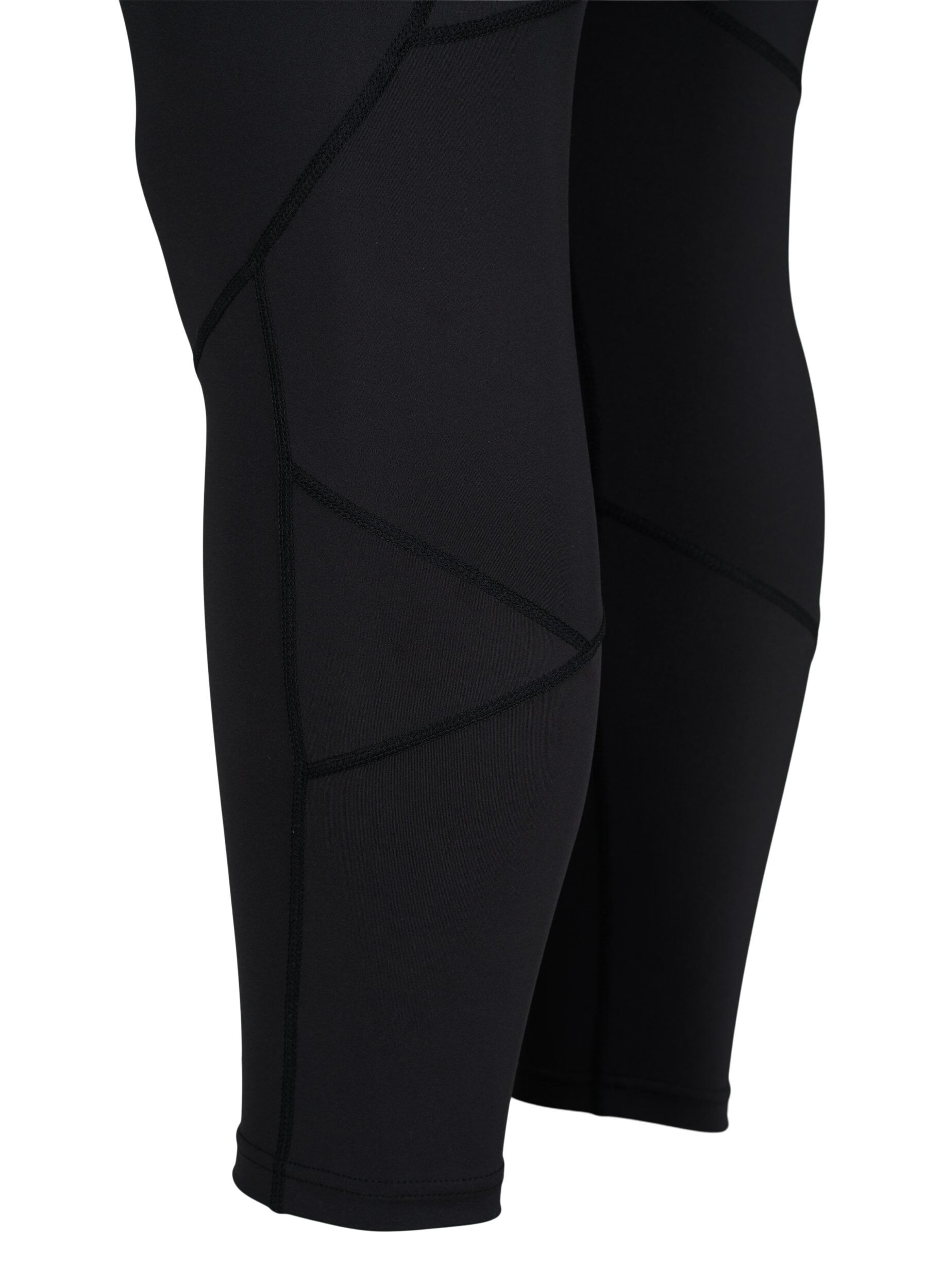 Zizzi Unifarbene Fitness-Leggings, Black, Packshot image number 3