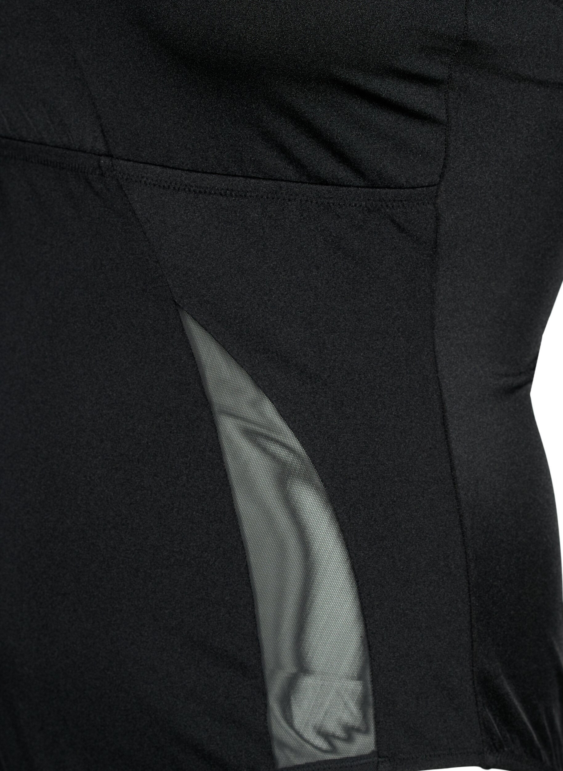 Zizzi One-Shoulder-Badeanzug mit Mesh-Details, Black, Packshot image number 3