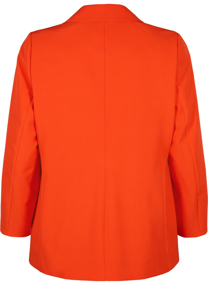 Klassischer Blazer mit Knopfverschluss, Orange.com, Packshot image number 1