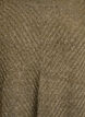 Blouse en maille avec motif c&ocirc;tel&eacute; en V et fentes, Vert Kaki, Packshot image number 2