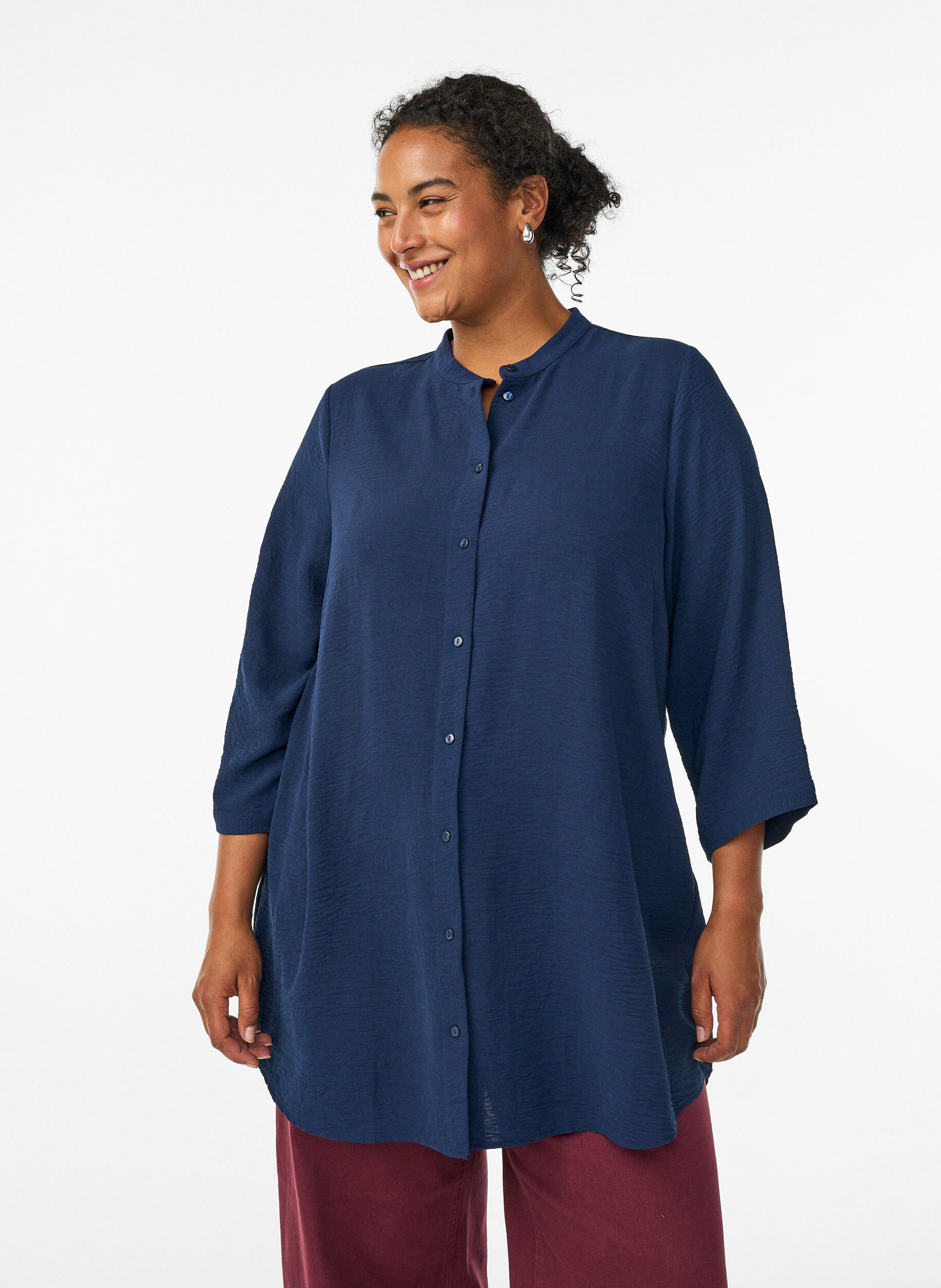 Tunique avec manches 3/4, Bleu, Model