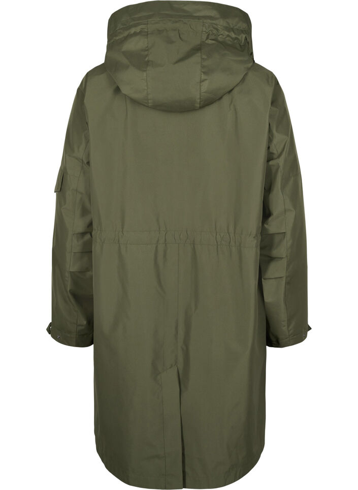 Wasserdichter Parka mit abnehmbarer Kapuze, Forest Night, Packshot image number 1
