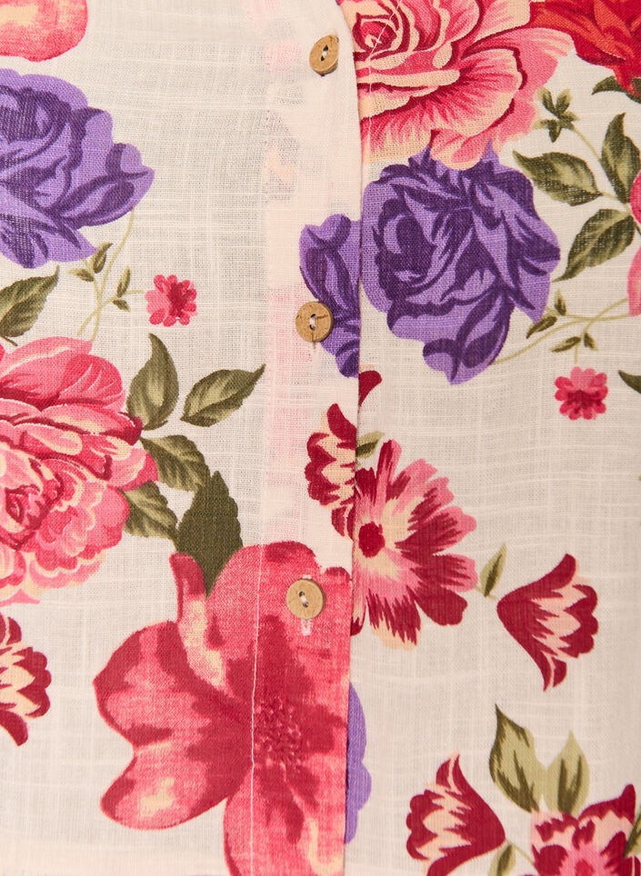 Baumwoll-Midikleid mit Blumenprint, Rot, Packshot image number 2