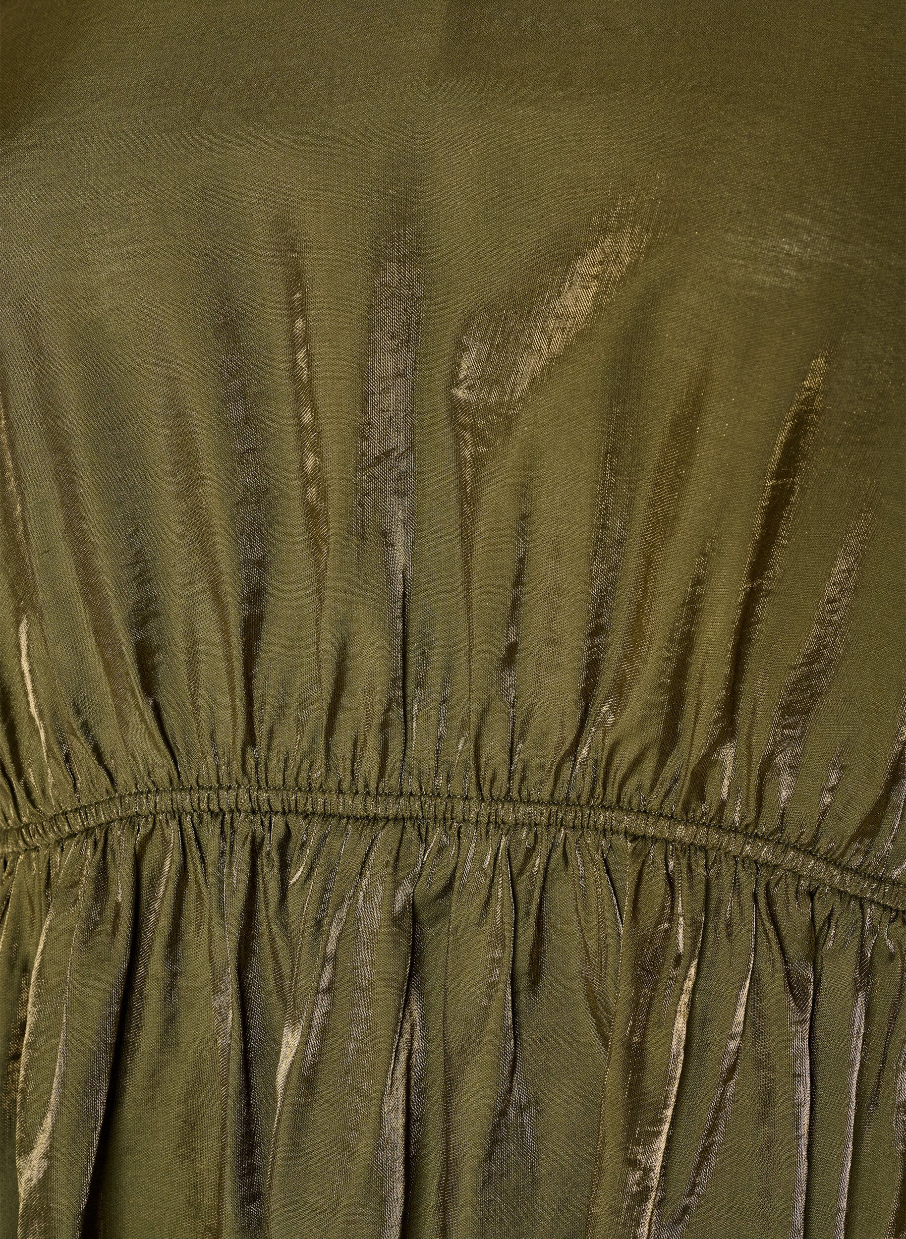 ZizziGl&auml;nzende Bluse aus Viskose mit Peplum-Effekt, Gr&uuml;n, Packshot image number 2