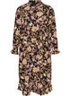 Midikleid mit gebl&uuml;mtem Print und abnehmbarem Bindeg&uuml;rtel, Schwarz, Packshot image number 0