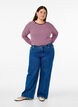 Gestreifte Bluse mit langen &Auml;rmeln, Pink, Model image number 1