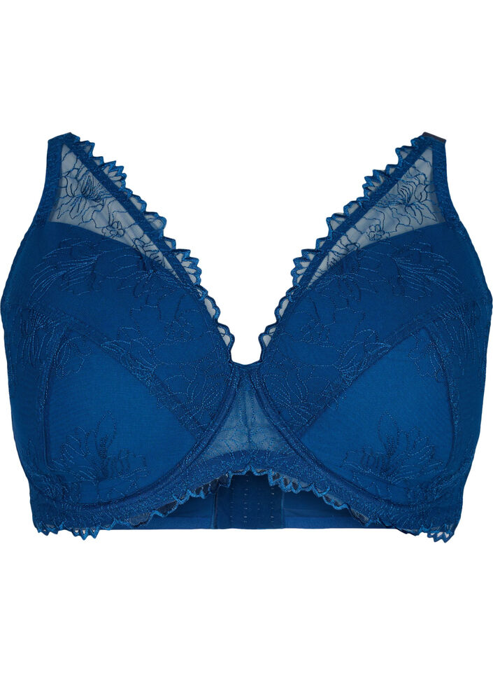 Soutien-gorge en dentelle avec armatures et rembourrage, Blue Opal, Packshot image number 0