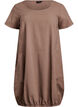 Baumwollkleid mit kurzen &Auml;rmeln, Braun, Packshot image number 0