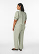 Pantalon ample en lin et viscose, Vert, Model image number 2