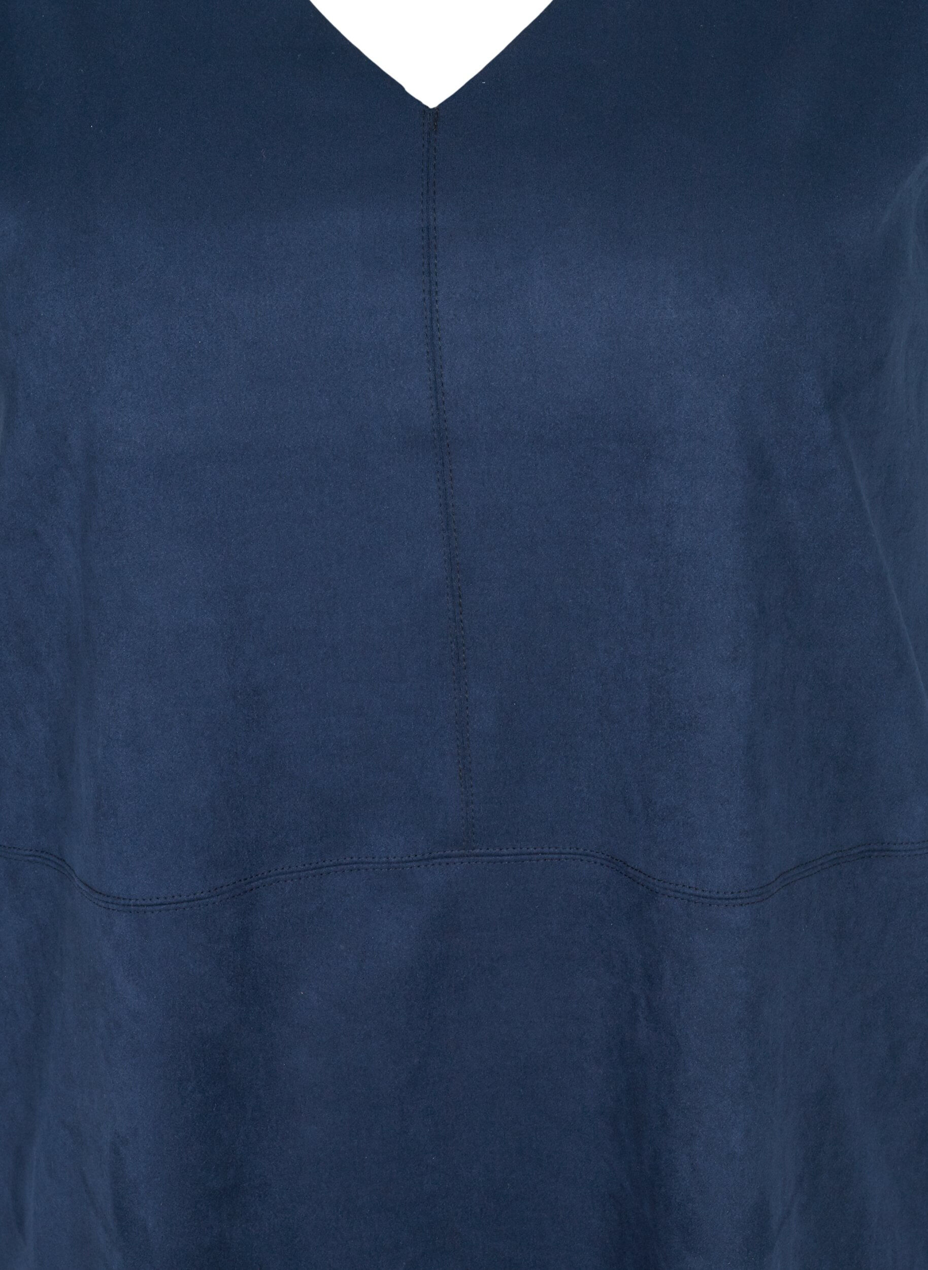 Zizzi Robe sans manches en forme de trap&egrave;ze, Dark Blue, Packshot image number 2