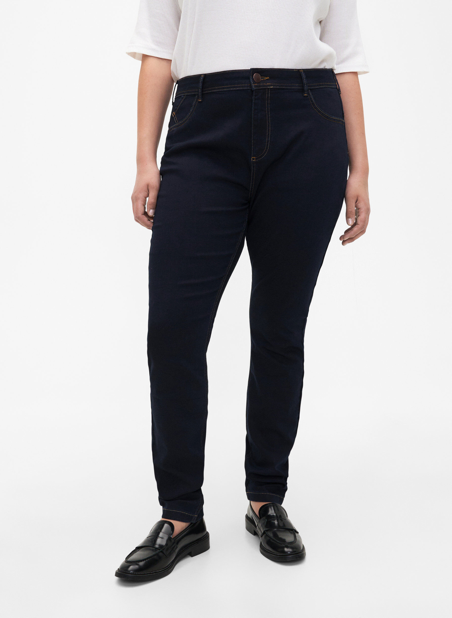 Zizzi Jean Nille extra slim taille haute, Bleu, Model image number 2