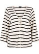 Cardigan rayé avec cordon de serrage, Sand Black Stripe, Packshot image number 0