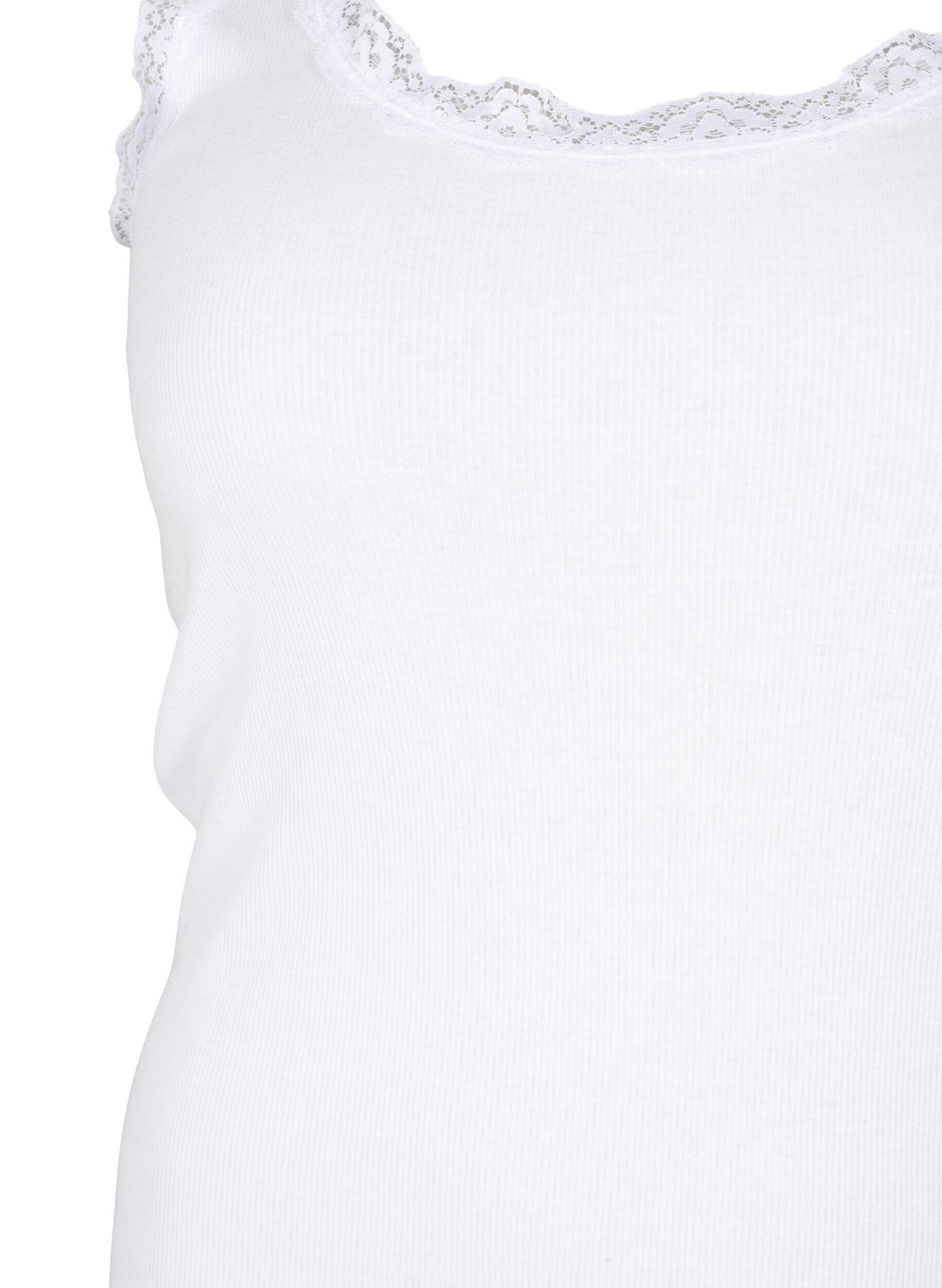 ZizziHaut &agrave; dentelle, Blanc, Packshot image number 2