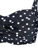 Wattierter Bikini-Oberteil mit Print, Schwarz, Packshot image number 2