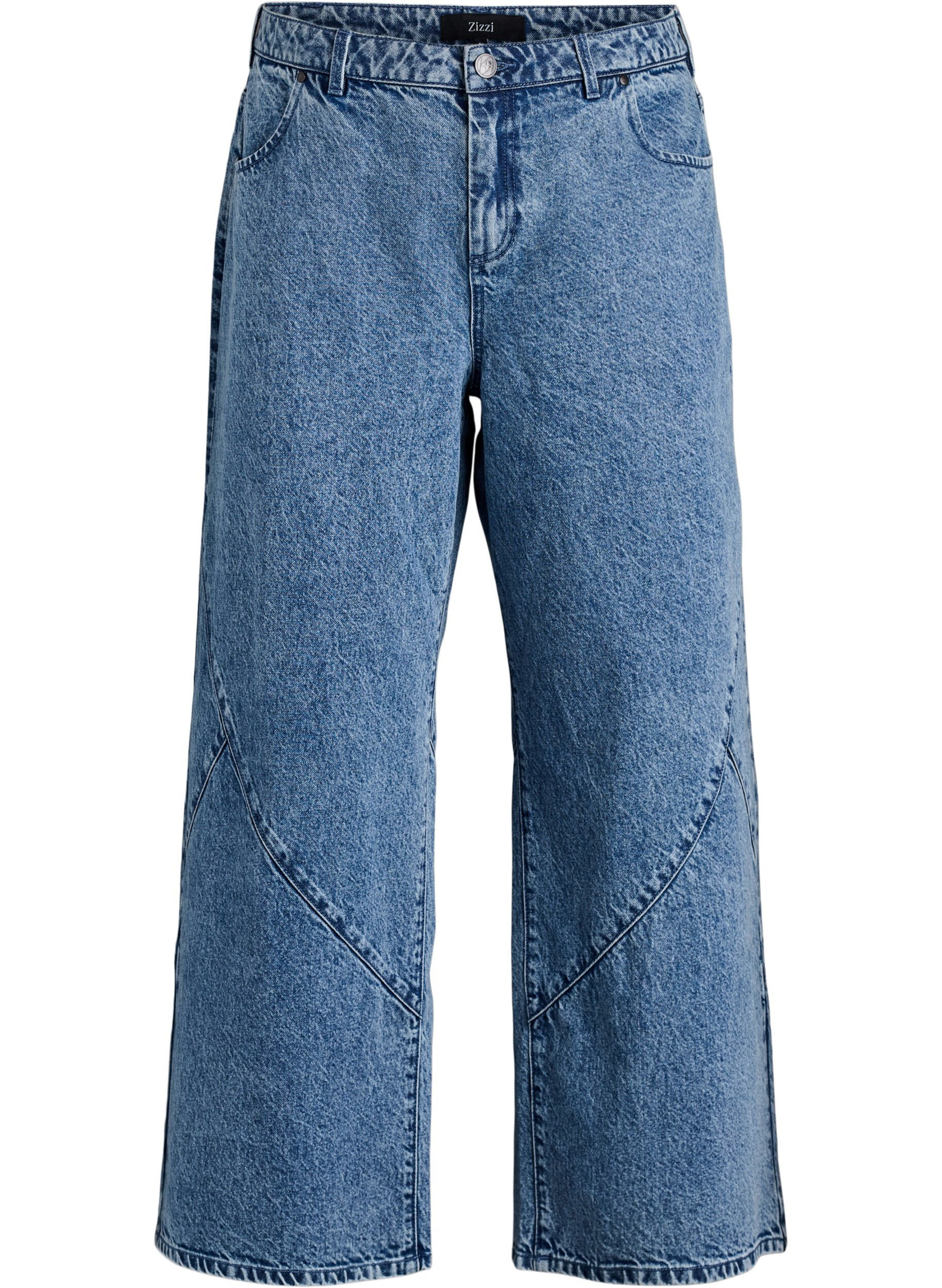 ZizziJean coupe ample avec coutures apparentes, Bleu Clair, Packshot image number 0