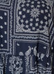 Robe longue en viscose avec un imprim&eacute; cachemire et des manches courtes, Bleu, Packshot image number 2
